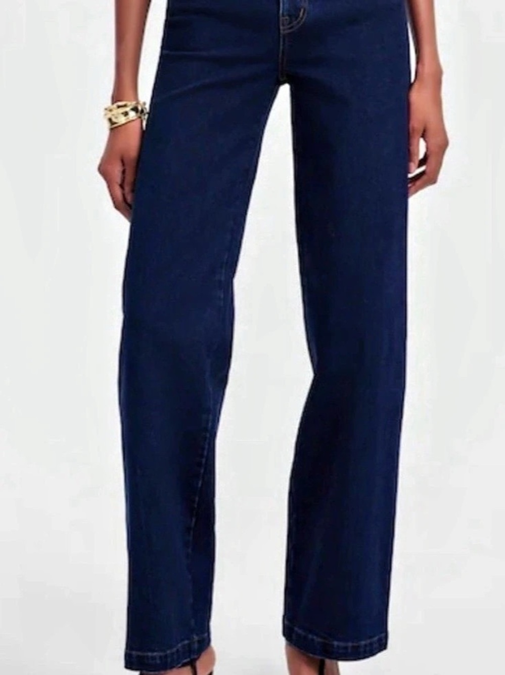 Madewell Emmett Wide-Leg Dark Wash Jeans Blue Waist 24 NWT